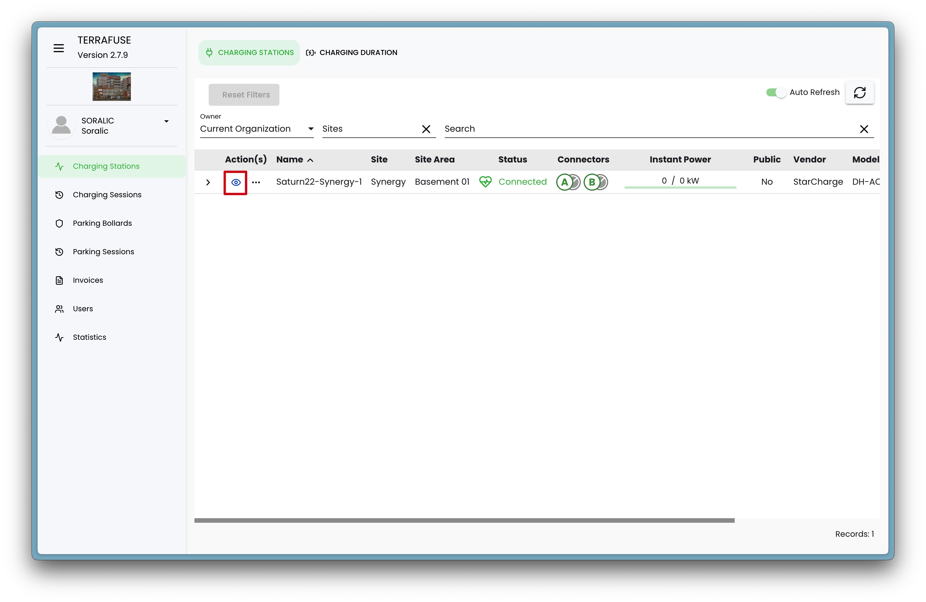 View Button For Station